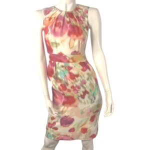 Kate Spade Giverny Bowden Waterfall Abstract Sheath Dress Size 0